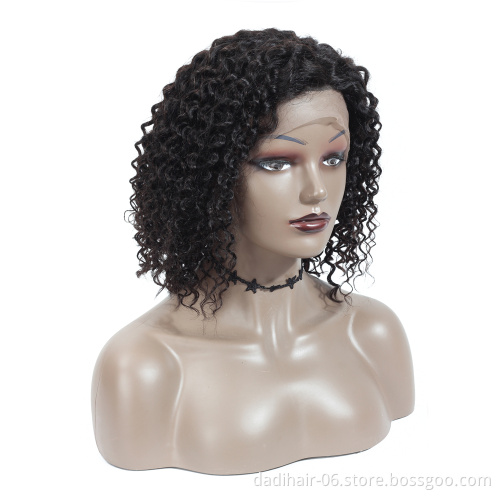 Short Curly Lace Wig Human Hair Bob Cut front Lace Wigs With BaBy Hair Virgin Brazilian Bob Curly Lace Front Wig